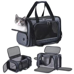 Cat Carrier Pet Travel Carrier by Airplane Approved Under seat, TSA Airline A... - Picture 1 of 6