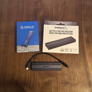 ORICO SSD 1TB M.2 NVMe PCIe Gen3x4 Solid State Drive with Sabrent SSD Enclosure - Afbeelding 1 van 5