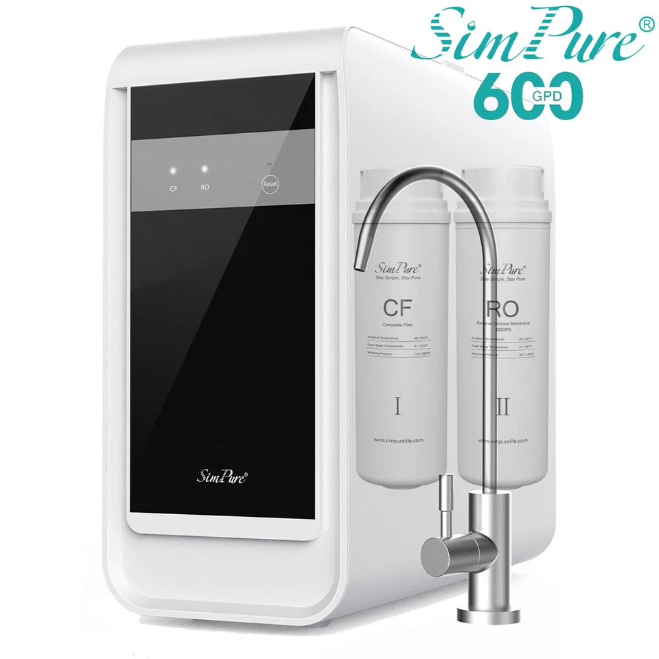 SP 600GPD 7 Stage Reverse Osmosis Tankless RO Water Filtration System Under Sink - Image 1 of 4