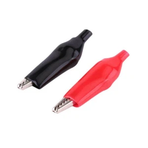 45mm Alligator Crocodile Electrical Clips Assorted Clamps Connectors Red/Black - Picture 1 of 5