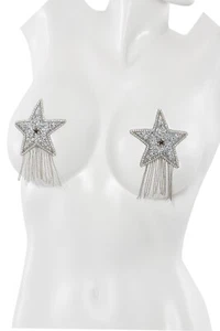 Kokette Dessous Pasties Metallic Stern mit Kettenquasten, neu - Bild 1 von 1