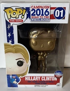 Funko Pop Vote 2016 Election Hillary Clinton Custom GOLD- Vaulted NEW Walmart Ex - Picture 1 of 6