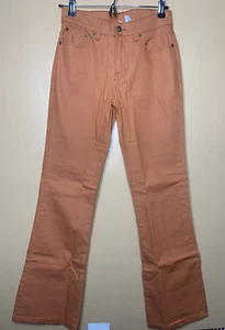 DG2 By Diane Gilman Women's Size 2p Jeans Mid Rise Orange Straight Leg Stretch - Picture 1 of 15