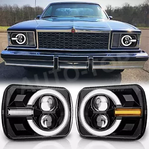 DOT Pair 7x6 5x7 LED Headlights For Chevy El Camino 1978-1981 Classic LUV Truck - Bild 1 von 10
