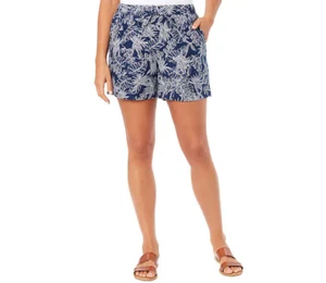 NWT Briggs New York Womens Linen Blend Pull-on Summer Shorts Size XL $50 3HL124 - Picture 1 of 4