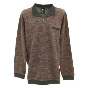 HAJO Herren Sweater Troyer Pulli Pullover Microfaser schwarz orange weiß 31071 - Picture 1 of 2