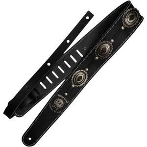 RICHTER Motorhead Artist Series 1565 Guitar Strap Black/Old Silver 2.36 in. - Picture 1 of 5