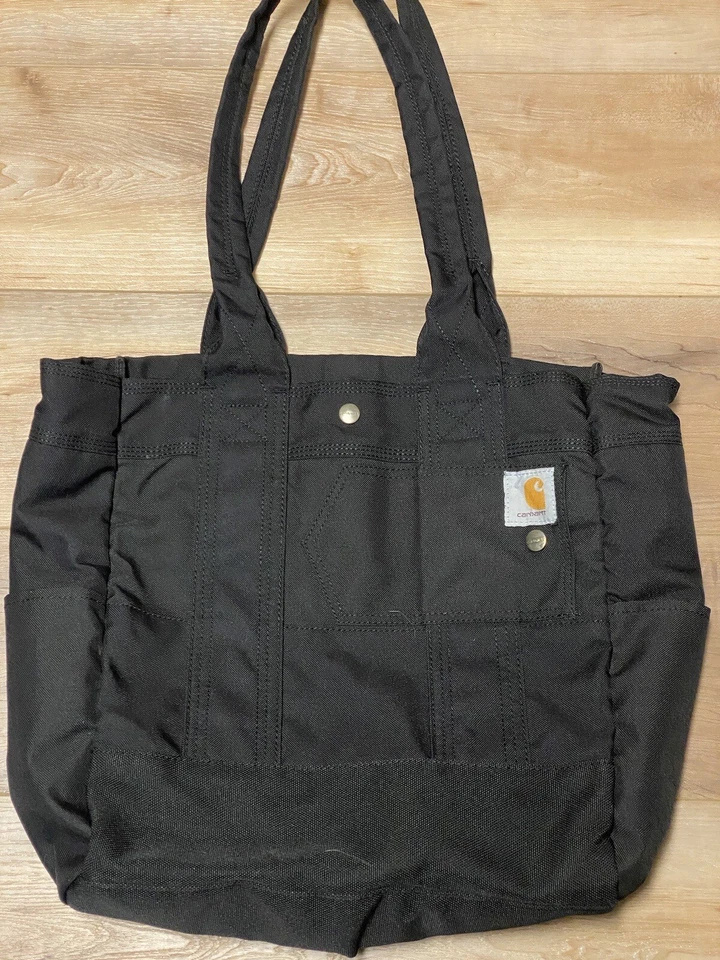 Carhartt Snap Tote Bag - North/South Vertical - Black - Purse Tote Bag Excellent - Image 1 of 1