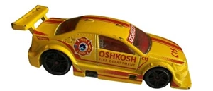Oshkosh Feuerwehr gelb Druckguss Rennwagen C15 Spielzeugmodell mit roten Streifen - Bild 1 von 4