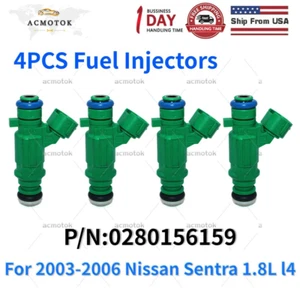 4X Fuel Injectors For Nissan For Sentra 1.8L 2003 2004 2005 2006 0280156159 - Bild 1 von 6