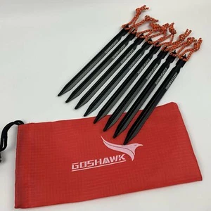 8Pcs 18cm Aluminum Alloy Outdoor Camping Trip Tent Peg Ground Nail Stakes Tri - Bild 1 von 9