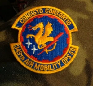USAF PATCH, 349TH AIR MOBILITY OPERATIONS SQUADRON ,COLOR ,WITH HOOK LOOP - Picture 1 of 1