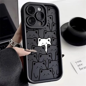 For iPhone Samsung Huawei Honor Xiaomi Case Crowd Cat ShockProof Phone Cover Hot - Picture 1 of 11