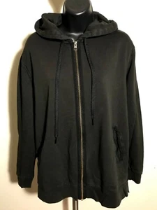 AllSaints Women’s Hoodie Full Zip Long Sleeve Black Cotton Blend Size 6 - Picture 1 of 6