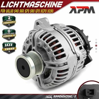 Generatore alternatore 140A per Volvo S40 I S60 I S70 S80 I V40 V70 XC70 XC90 - Immagine 1 di 4