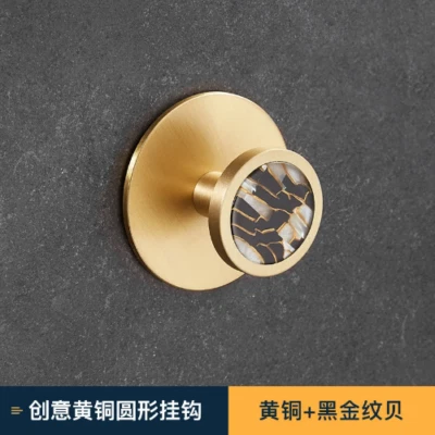 Gancho para baño Golden 2 piezas perchas cepilladas perchas de cobre para electrodomésticos Foto 1 de 4