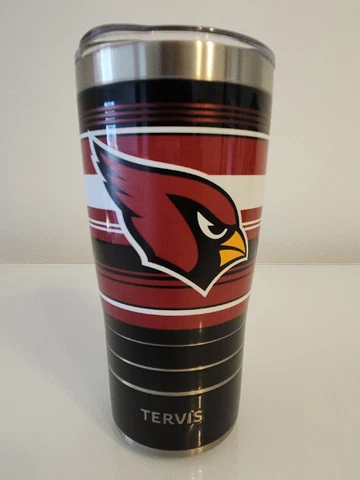 New Arizona Cardinals Tervis NFL 20 oz Stainless Steel Tumbler w/Lid FREE SHIP Cover