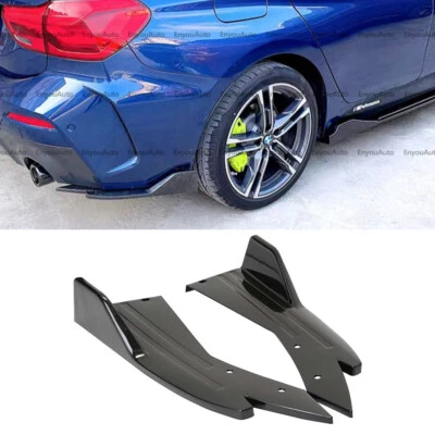 For BMW 740i 750i Series Rear Bumper Lip Spoiler Splitter Diffuser Glossy Black Foto 1 de 4