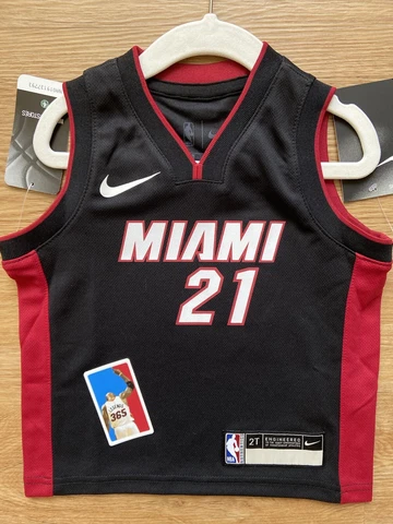 Hassan Whiteside Size 2T Miami Heat NBA Toddler Jersey Nike Boys Black NWT Wade Cover