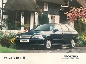 Volvo V40 1.8i Car Promo Press Release Sales Photo Frameable - Picture 1 of 1