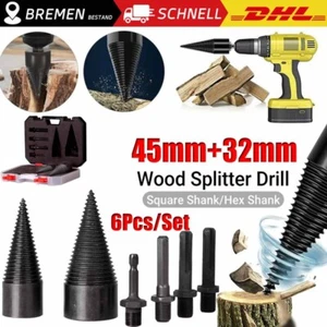 Holzspalter Kegelspalter Bohrer Drill Kegel Spaltbohrer Für Bohrmaschine mit Box - Bild 1 von 15