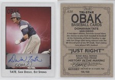 2010 TRISTAR Obak Auto Black /50 Donavan Tate #A38 Auto