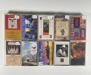 Vintage Cassette Tape Lot Of 10 Hymns Devotional Religious Gospel Worship God - Picture 1 of 11