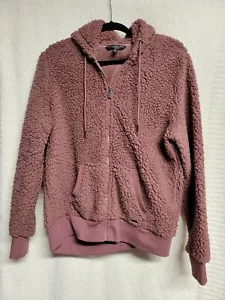 Marc New York Andrew Marc Fleece Jacket Women Large Pink Full Zip - Picture 1 of 6