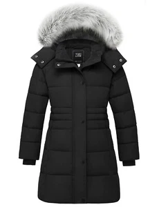 ZSHOW Girls' Winter Coat Long Parka Soft Fleece Puffer Jacket with Fur Hood - Picture 1 of 62