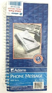 ADAMS Phone Message Book Spiral Bound 400 Sets Carbonless 2 Part SC1154-2D $35 - Picture 1 of 7