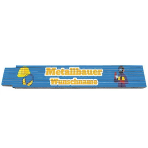2m Zollstock - Metallbauer - Wunschname - Spruch - personalisiert - Geschenk - Bild 1 von 7