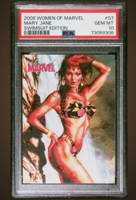 MARY JANE PSA 10 2008 Rittenhouse Women of Marvel Swimsuit Edition #S7 TOP POP - Image 1 of 3