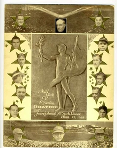 1929 Autogramme Programm Dodgers Reds Boxen SUGAR RAY ROBINSON ROCKY GRAZIANO - Bild 1 von 3