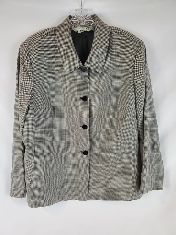 Vtg Austin Reed Plaid Woman's Blazer Jacket Size 18 Worsted Wool Made In USA - Image 1 of 4