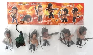 Rambo Sylvester Stallone Figure Strap Keychain Set of 6 KITAN Club 2013 - Picture 1 of 15