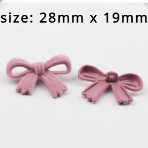 6X Velvet Bow Buttons Butterfly Hollow Out Sewing DIY Costume Cardigan Sew Decor - Picture 1 of 19