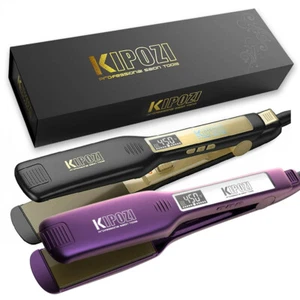 KIPOZI Hair Straightener Titanium 1.75" Vent Sesh Wide Flat Iron Dual Voltage US - Picture 1 of 14