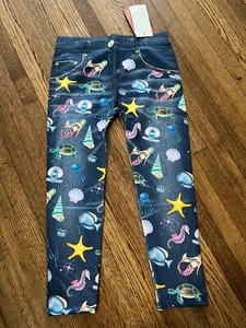 Nwt Emoji The Iconic Brand Legging Size 5 Ocean Blue Style 81954 Girls Msrp$29.9 - Picture 1 of 8