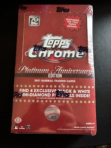 2021 Topps Chrome Platinum Anniversary Baseball LITE Box - Picture 1 of 2