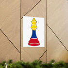 Colombian Queen Flag Chess Piece Colombia Premium Matte Poster