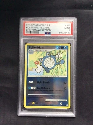 Pokemon Cards: Legends Awakened Reverse Holo: Poliwhirl 115/146 PSA 9 - Image 1 of 4