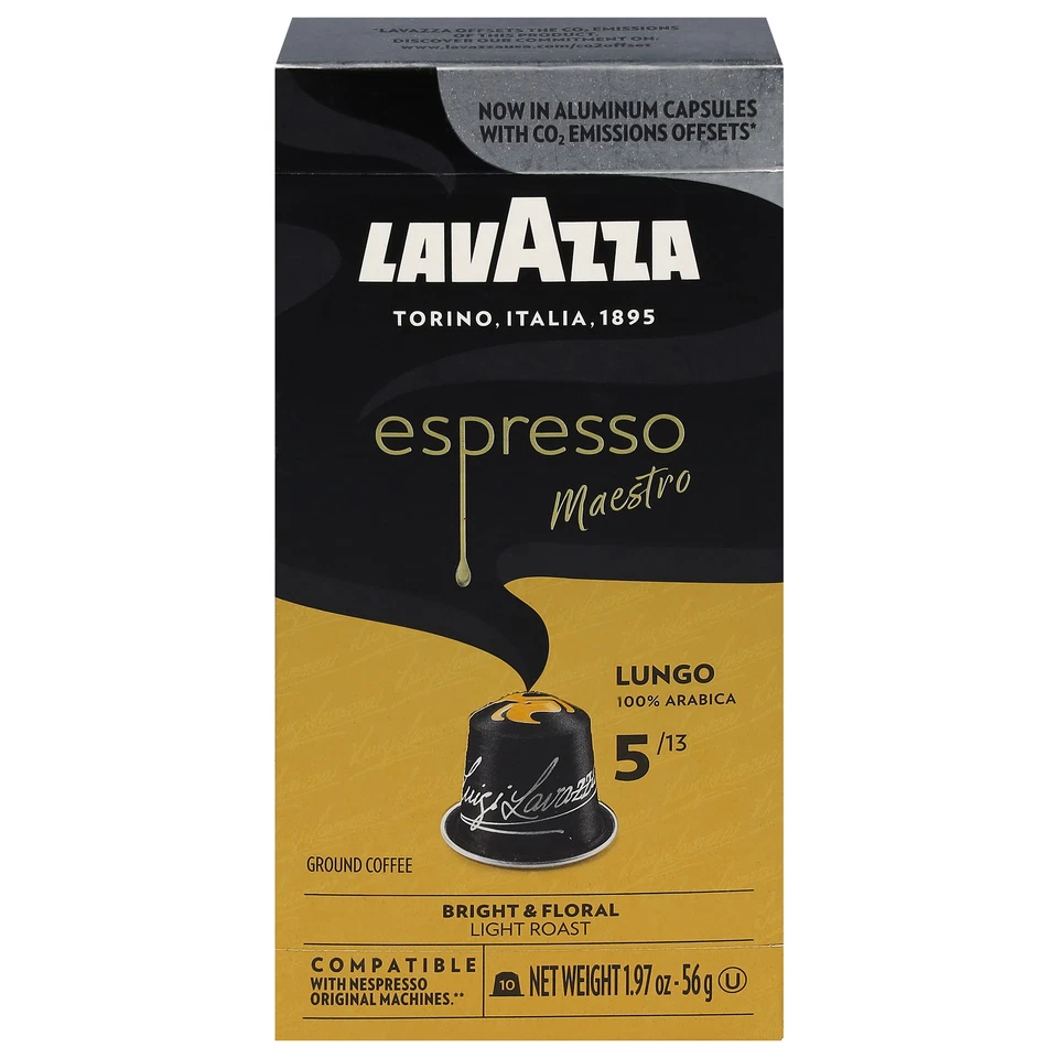 24 Boxes Lavazza Espresso Maestro Lungo Light Roast 10ct Exp 11/30/25 See Detail