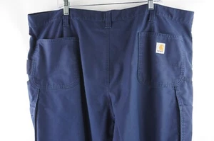 Carhartt Size 46x23 Blue Cargo Snow Ski Pants Button Cotton Polyester Elastane - Picture 1 of 8