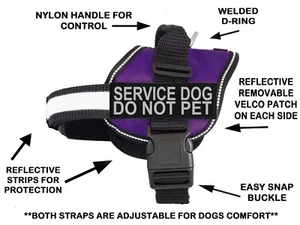 Doggie Stylz SERVICE DOG DO NOT PET Harness Vest Nylon 2 removable patches USA - Picture 1 of 17