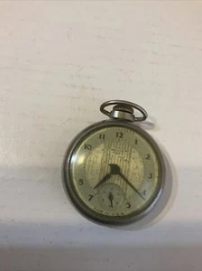 VTG 1930’s WASTCLOX DAX Art Deco Pocket Watch 49mm Working - Picture 1 of 10