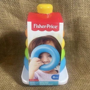 Fisher Price Rock-a-Stack Bat-at Ring Stacking Toy for Infants Age 6 Months Plus - Picture 1 of 6