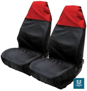 Fundas de asiento delanteras negras rojas superiores impermeables para Skoda Kodiaq (17-17) - Imagen 1 de 3