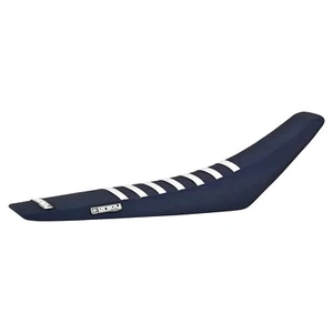 2023-2024 Husqvarna 125-450 FC TC Seat Cover ALL HUSKY BLUE / WHITE RIB 329 LOGO - Picture 1 of 4