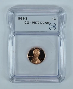 1993-S Lincoln Memorial Cent PR70 DCAM ICG *2901 - Picture 1 of 5