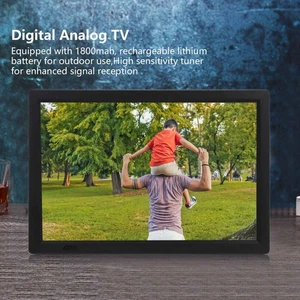 14 Inch Portable TV Rechargeable TV LCD Monitor With Tuner And Bracket Accessory - Picture 1 of 12